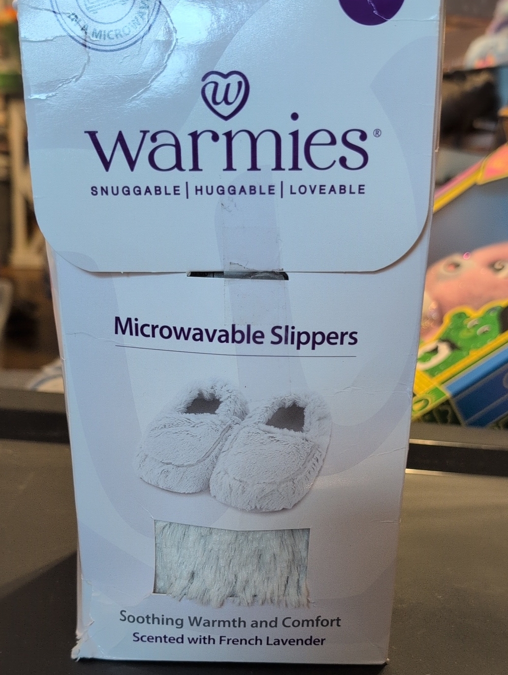 Microwavable Slippers - White - Soothing Warmth